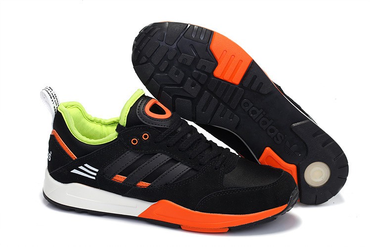 Mens Adidas Originals Tech super Black/Orange/Green
